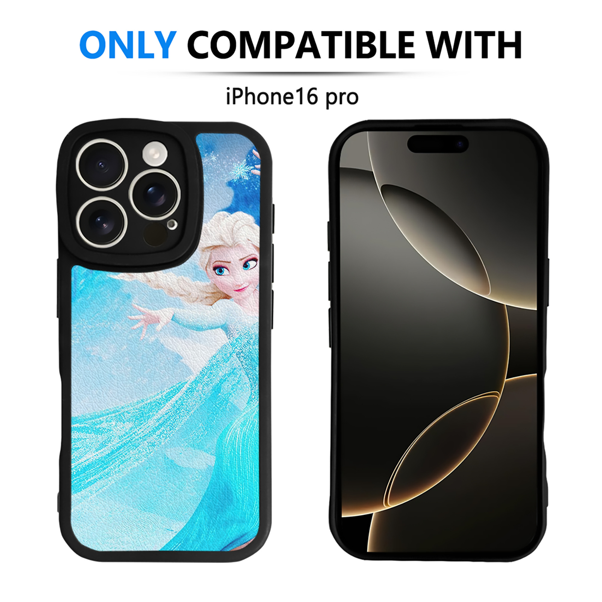 （画像用） アナと雪の女王 アンナ エルサ Frozen Anna Elsa 【iPhone 16シリーズ対応】シリコンスマホケース（レザー調） 材質：シリコン